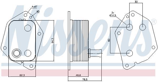 Radiador óleo motor NISSENS ref. 90721