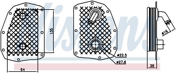 Radiador óleo motor NISSENS ref. 90734