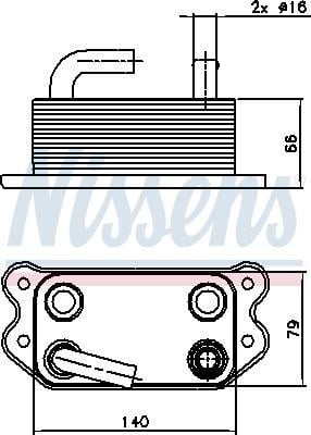 Radiateur d'huile moteur (Refroidisseur d'huile moteur) NISSENS 90738