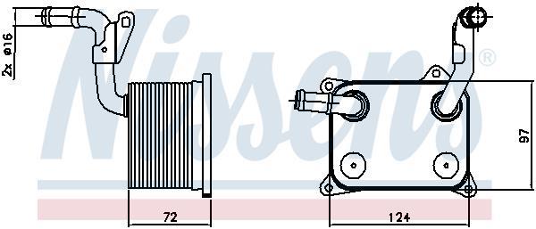 Radiador óleo motor NISSENS ref. 90744