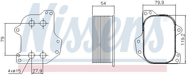 Radiateur d'huile moteur (Refroidisseur d'huile moteur) NISSENS 90745