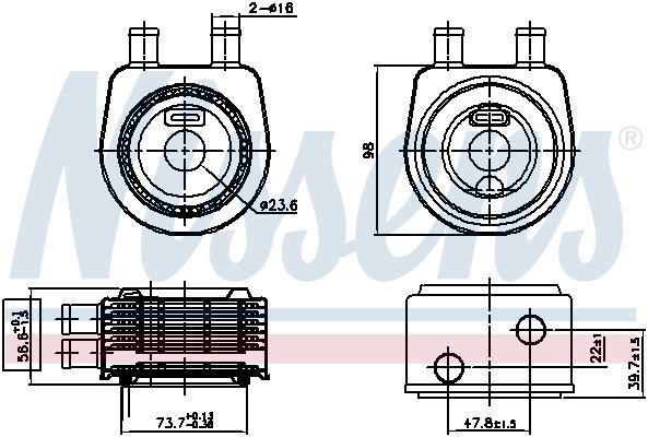 Radiador óleo motor NISSENS ref. 90774
