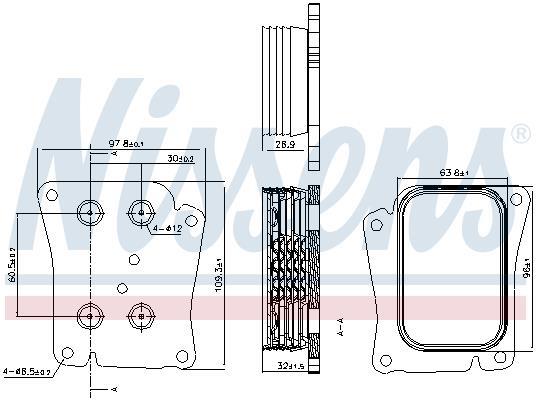 Radiador óleo motor NISSENS ref. 90777