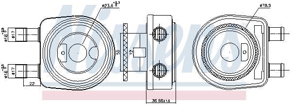 Radiador óleo motor NISSENS ref. 90780