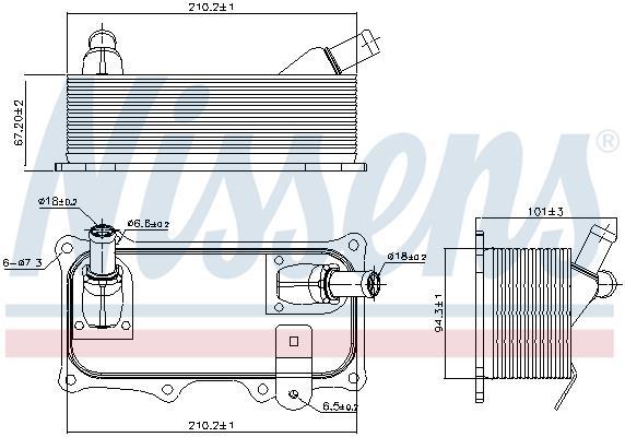 Radiateur d'huile moteur (Refroidisseur d'huile moteur) NISSENS 90785