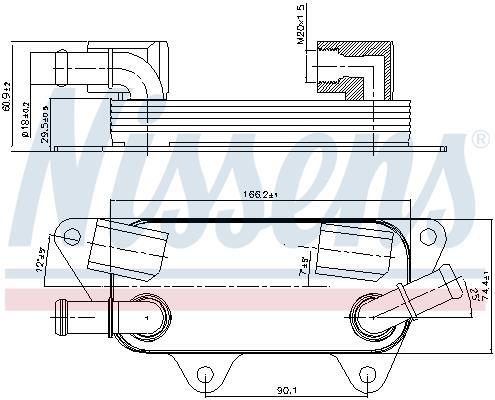 Radiador óleo motor NISSENS ref. 90789