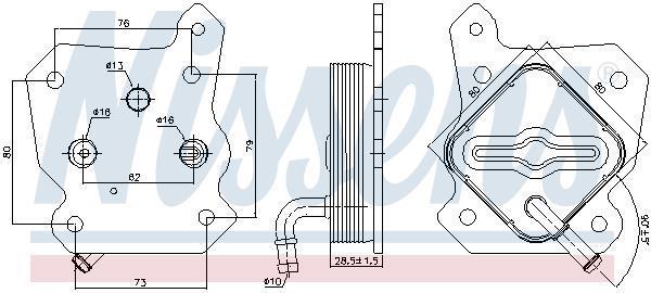 Radiateur d'huile moteur (Refroidisseur d'huile moteur) NISSENS ref. 90790