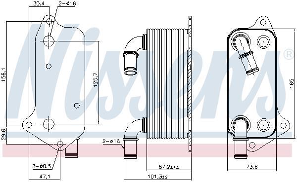 Radiador óleo motor NISSENS ref. 90791
