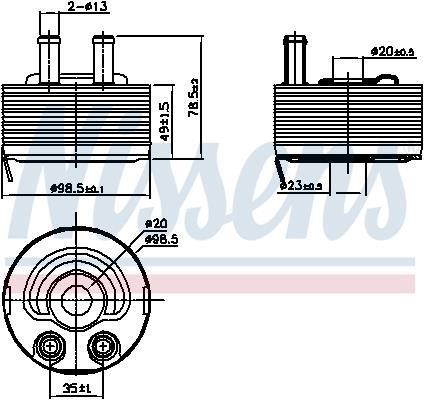Radiador óleo motor NISSENS ref. 90793