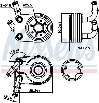 Radiateur d'huile moteur (Refroidisseur d'huile moteur) NISSENS 90794