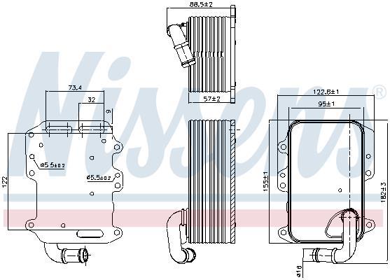 Radiador óleo motor NISSENS ref. 90807