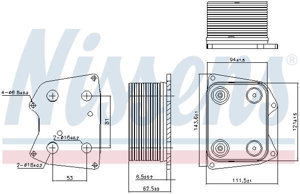 Radiador óleo motor NISSENS ref. 90824