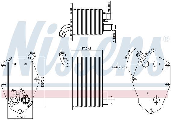 Radiador óleo motor NISSENS ref. 90826