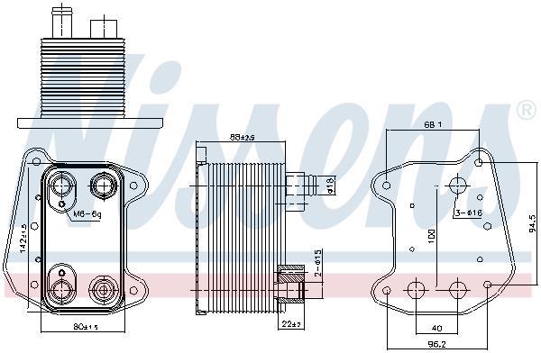 Radiador óleo motor NISSENS ref. 90832