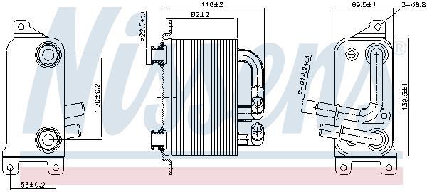 Radiador de óleo de caixa de velocidade automática NISSENS ref. 90833