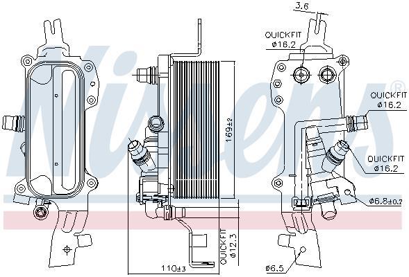 Radiador de óleo de caixa de velocidade automática NISSENS ref. 90838