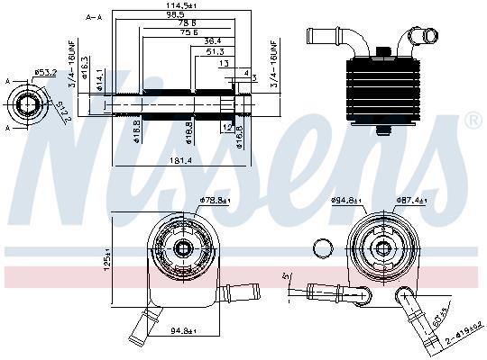 Radiador óleo motor NISSENS ref. 90849