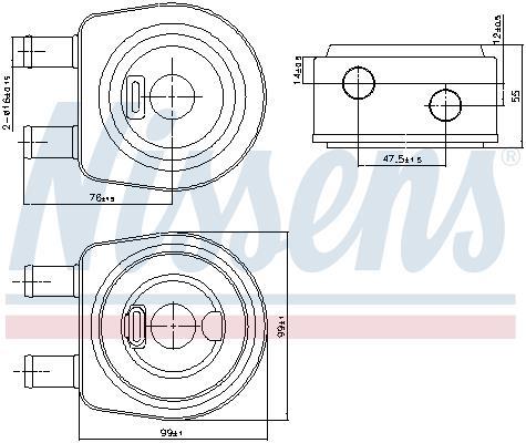 Radiateur d'huile moteur (Refroidisseur d'huile moteur) NISSENS 90850