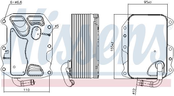 Radiador óleo motor NISSENS ref. 90852