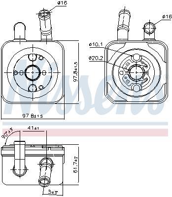 Radiador óleo motor NISSENS ref. 90853