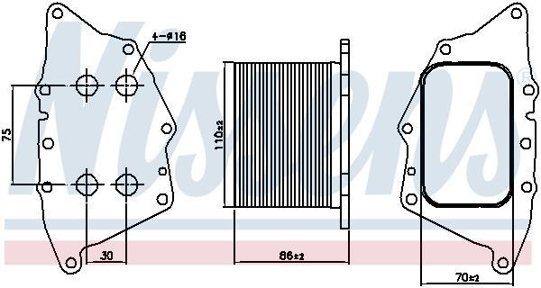 Radiador óleo motor NISSENS ref. 90862