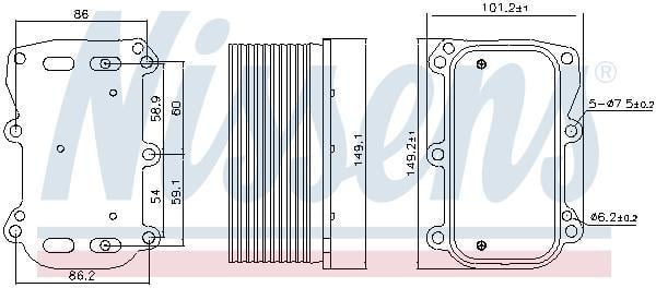Radiador óleo motor NISSENS ref. 90876