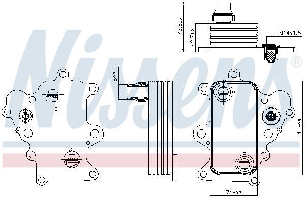 Radiador óleo motor NISSENS ref. 90885