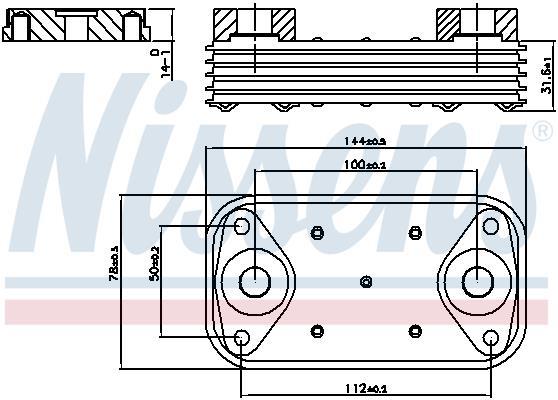 Radiateur d'huile moteur (Refroidisseur d'huile moteur) NISSENS 90889