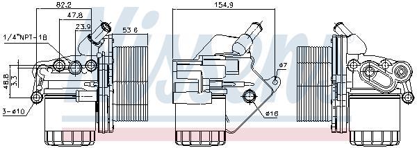 Radiador óleo motor NISSENS ref. 90893