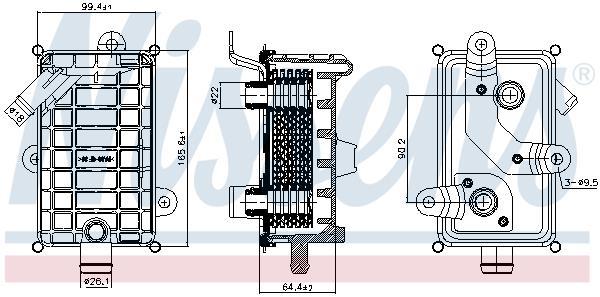Radiador óleo motor NISSENS ref. 90895