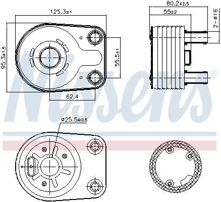 Radiador óleo motor NISSENS ref. 90898