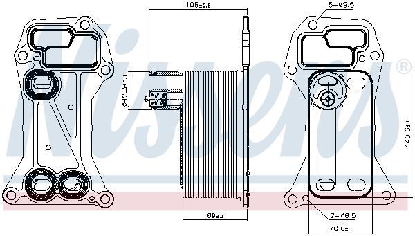 Radiador óleo motor NISSENS ref. 90901
