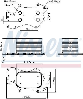 Radiador óleo motor NISSENS ref. 90910
