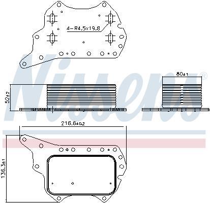 Radiador óleo motor NISSENS ref. 90920