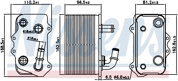 Radiateur d'huile, boîte de vitesse manuelle NISSENS 90934