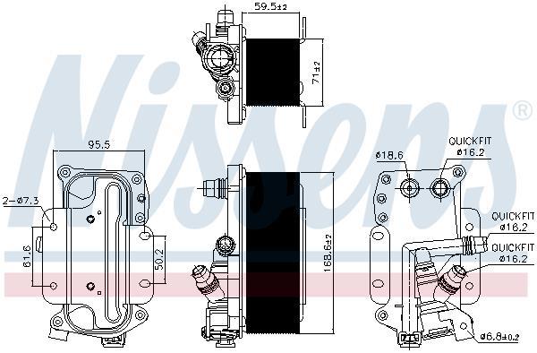 Radiateur d'huile de boîte automatique NISSENS 90936