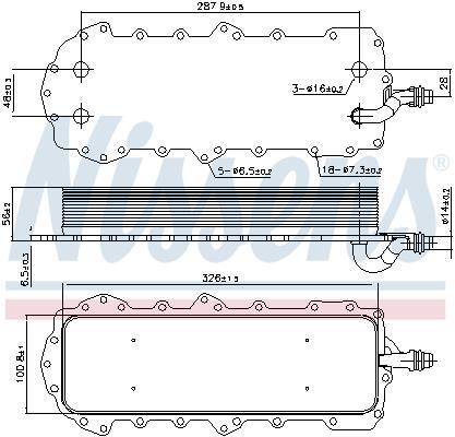 Radiateur d'huile moteur (Refroidisseur d'huile moteur) NISSENS 90947