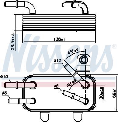 Radiateur d'huile moteur (Refroidisseur d'huile moteur) NISSENS 90951