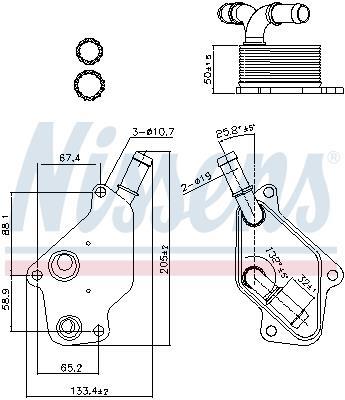 Radiateur d'huile moteur (Refroidisseur d'huile moteur) NISSENS 90965