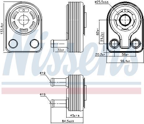 Radiador óleo motor NISSENS ref. 90971