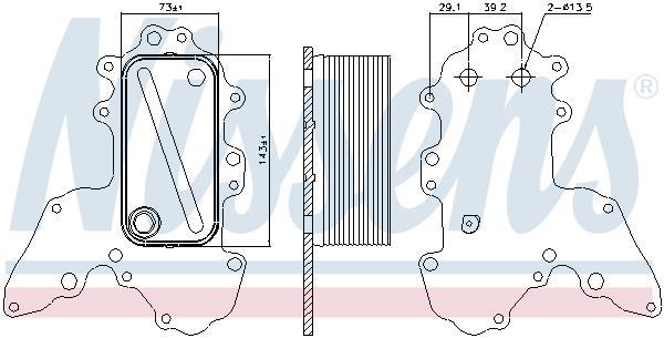 Radiador óleo motor NISSENS ref. 90984