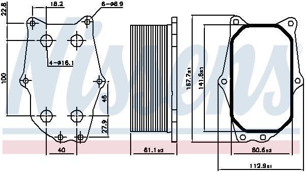 Radiateur d'huile moteur (Refroidisseur d'huile moteur) NISSENS 90987