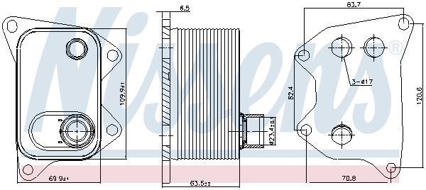 Radiador óleo motor NISSENS 90994