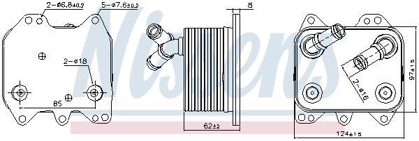 Radiador óleo motor NISSENS ref. 90995
