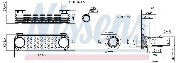 Radiador óleo motor NISSENS ref. 90997