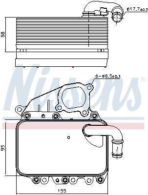 Radiador óleo motor NISSENS ref. 91100