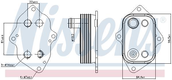 Radiador óleo motor NISSENS ref. 91103
