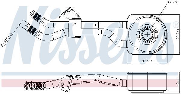 Radiador óleo motor NISSENS ref. 91105