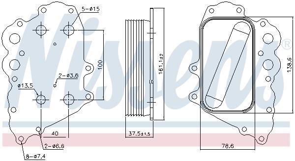 Radiador óleo motor NISSENS ref. 91108