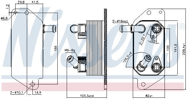 Radiador de óleo de caixa de velocidade automática NISSENS ref. 91115